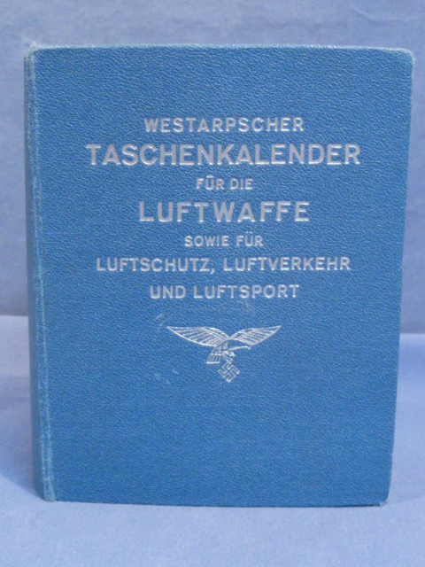 Original WWII German Luftwaffe Calendar/Information Book, Taschenkalender fr die Luftwaffe