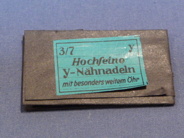 Original WWII German Soldier's Sewing Needle Pack, Hochfeine Y-Nähnadeln