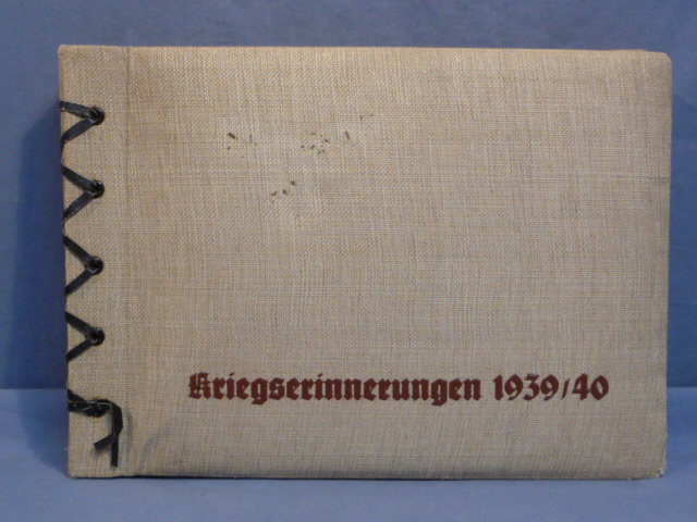 Original WWII German Heer (Army) Soldier's Service Photo Album, Kriegserinnerungen 1939/40