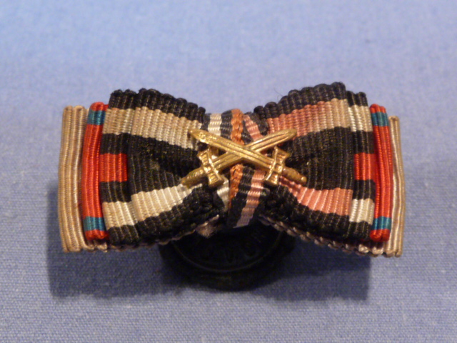 Original Nazi Era German 4-Position Button Hole Ribbon, 1914 Iron Cross
