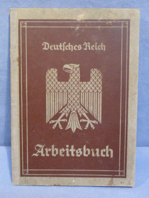 Original Nazi Era German Arbeitsbuch, 1st Type