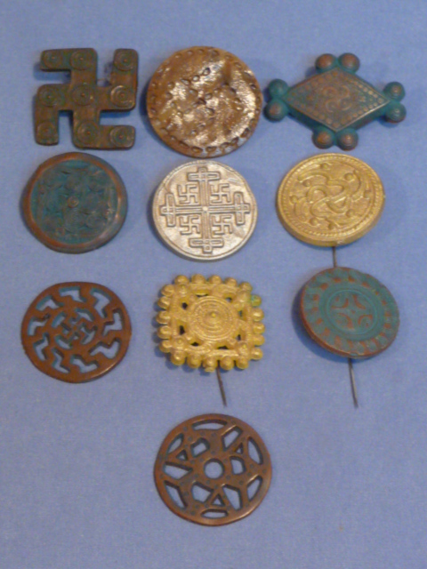 Original Nazi Era German Collection of Plastic Tinnies, 10 Pieces