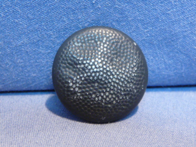 Original WWII German Late-War Dark Blue Pebbled Tunic Button, 19mm