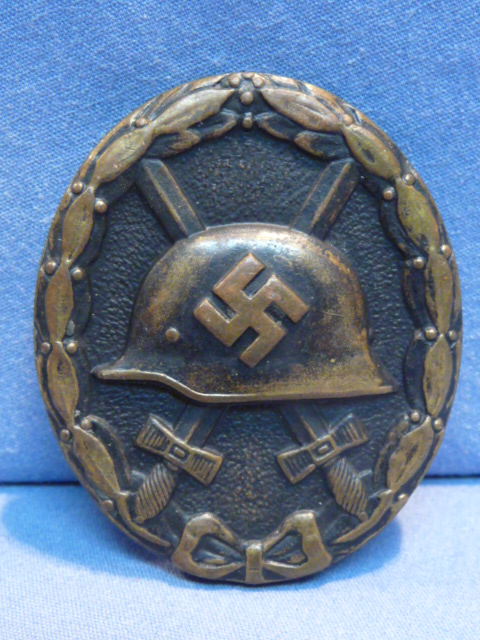 Original WWII German Black Wound Badge, BRASS