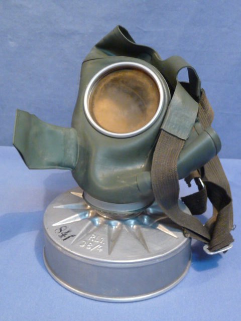Original WWII German People's Gas Mask Set, Mask and Filter