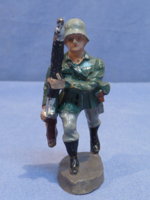 Original Nazi Era German Toy Soldier Advancing with MG34