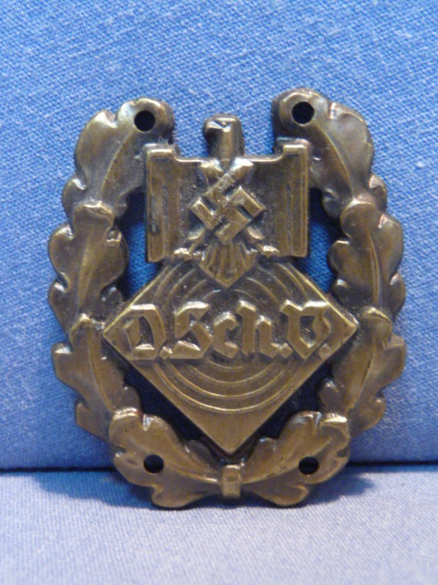 Original Nazi Era German DSchV Bronze Marksmanship Award Badge, 3.4cm