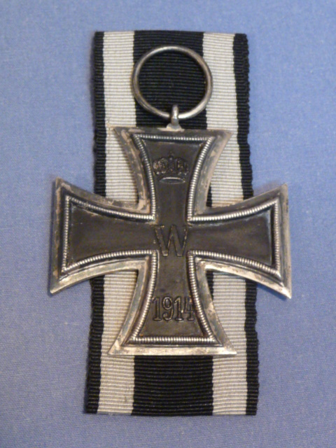 Original WWI German 1914 Iron Cross 2nd Class with Ribbon, MARKED