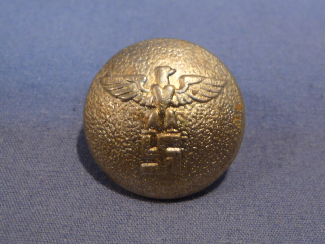 Original Nazi Era German NSDAP GOLD Tunic Button, 21mm