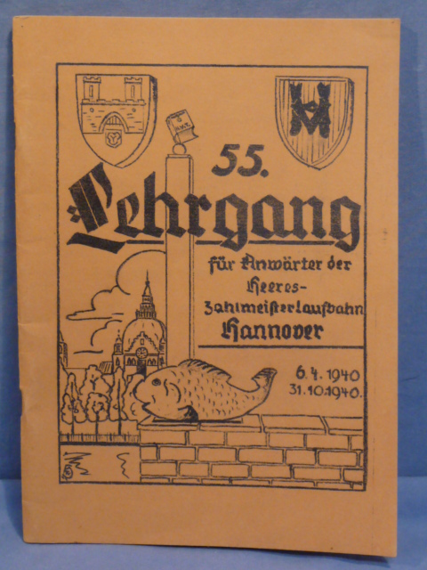 Original WWII German Course for Army Paymaster Candidates Book, Lehrgang f�r Anw�rter der Heeres