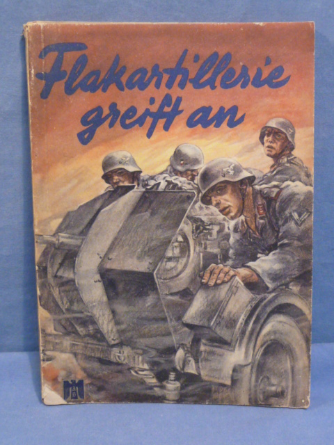 Original WWII German Flak Artillery Attacks Book, Flakartillerie greift an