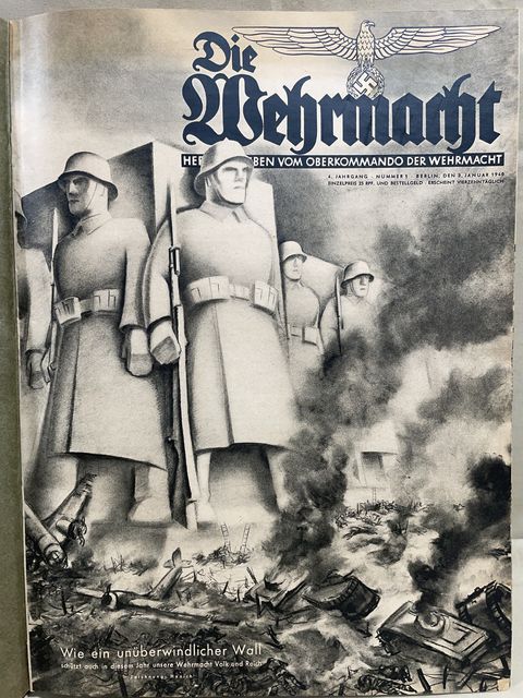 ドイツ国防軍機関誌Die Wehrmacht 1941年1月1日発行 Bunker Militaria: Original WWII German Bound Die Wehrmacht