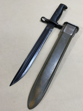 Original WWII US M1 Garand Bayonet and Scabbard, 1906 Dated!