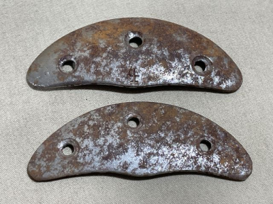 Original WWII German Boot Toe Plates, Pair, SIZE 4