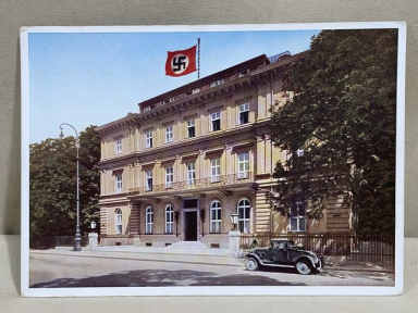 Original Nazi Era German Brown House Architecture Postcard, Das Braune Haus