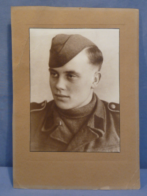 Original WWII German Assault Gun Soldier's Photograph with Matting
