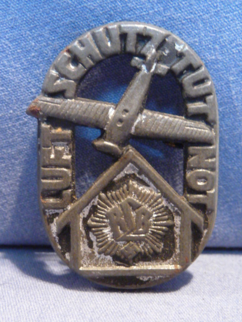 Original Nazi Era German RLB Donation Lapel Pin, Luftschutz Tut Not