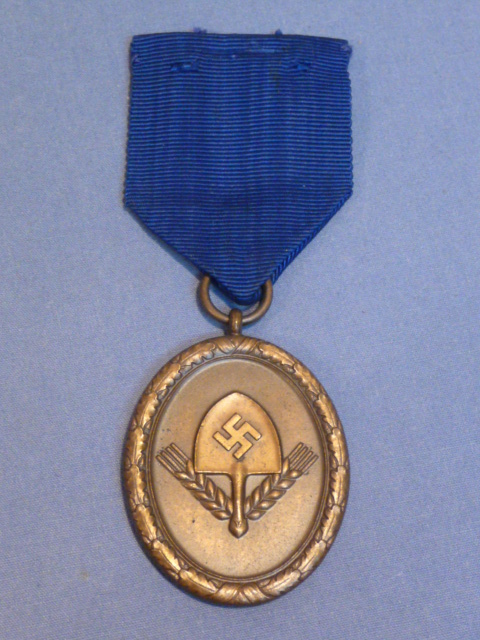 Original Nazi Era German RAD 4 Year Long Service Medal, Aluminum Version