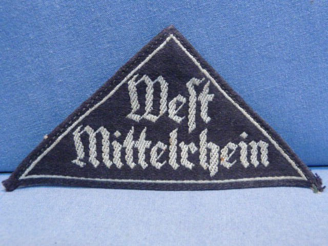 Original Nazi Era German BDM District Triangle, West Mittelrhein