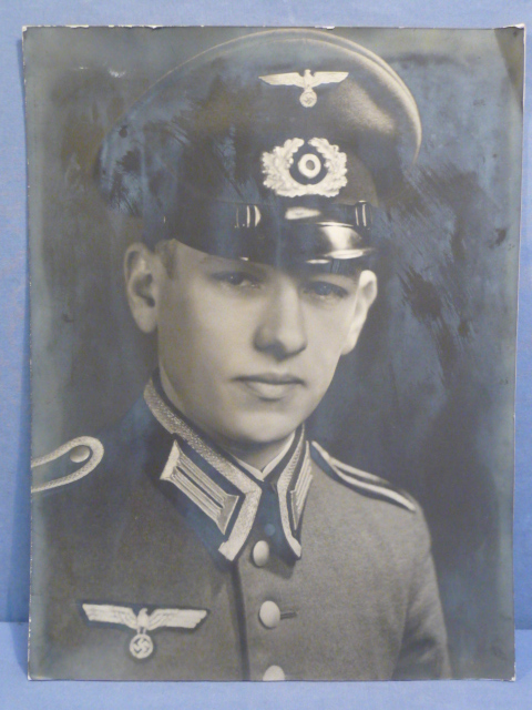 Original WWII German NCO Soldier's Large Photograph, Waffenrock
