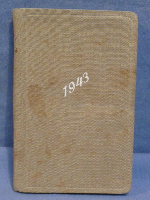 Original WWII German Calendar/Information Book, Merkbuch 1943