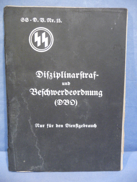 RARE! Original 1936 German SS Disciplinary and Complaints Regulations Book, Disziplinarstraf