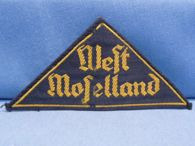 Original Nazi Era German Hitler Youth District Triangle, West Moselland