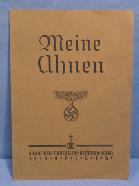 Original Nazi Era German My Ancestors Family Tree Book, Meine Ahnen