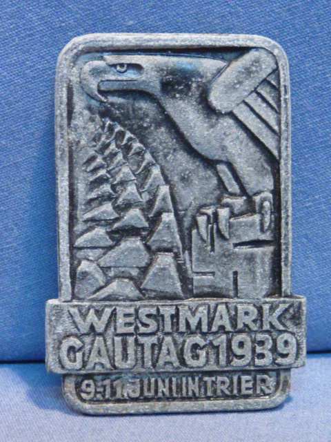 Original Nazi Era German RZM Metal Tinnie, Westmark Gautag 1939