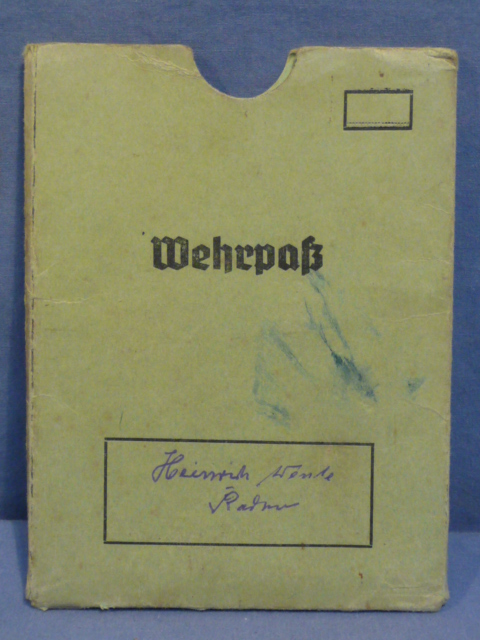 Original WWII German Wehrpa Protective Cover
