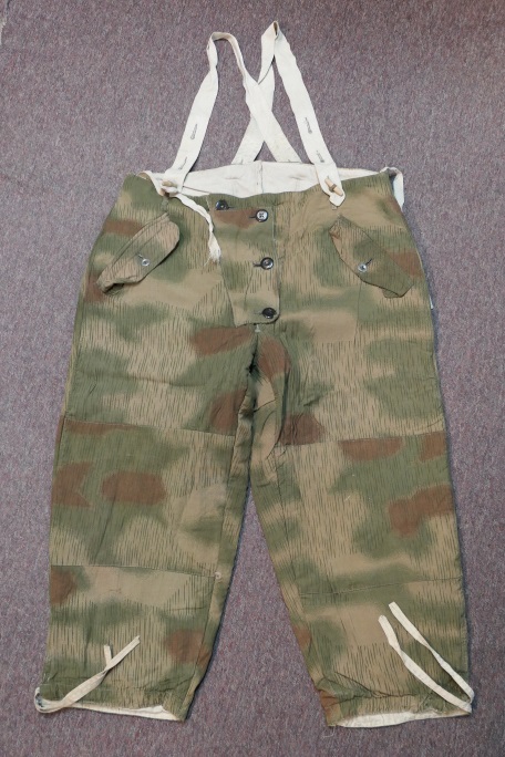 Original WWII German Reversible Padded Winter Trousers, Tan & Water (Marsh) Pattern