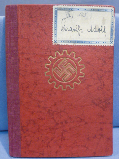 Original WWII German DAF Membership ID/Dues Book