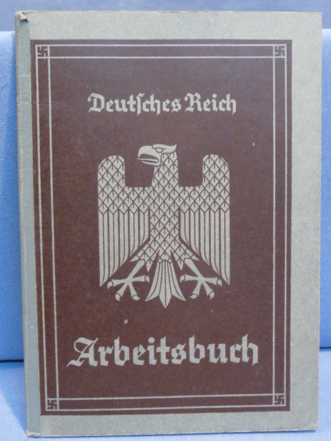 Original Nazi Era German Arbeitsbuch, 1st Type