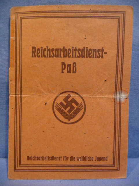 Original Nazi Era German RADwJ Members Identity Card, Reichsarbeitsdienst-Pa�