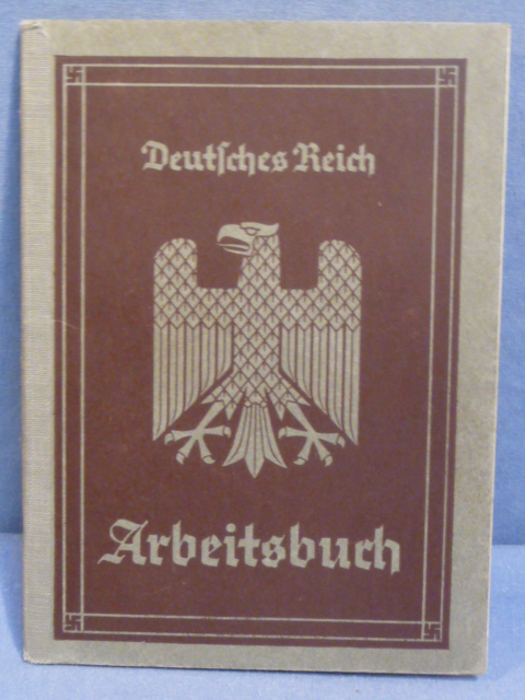 Original Nazi Era German Arbeitsbuch, 1st Type