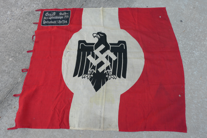 Original Nazi Era German NSDAP Two-Sided Banner, Nationalsozialistischer Reichbund f�r Leibes�bungen