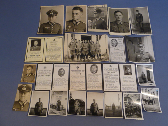 Original WWII German Photograph & Death Notices Lot, 50 TOTAL!