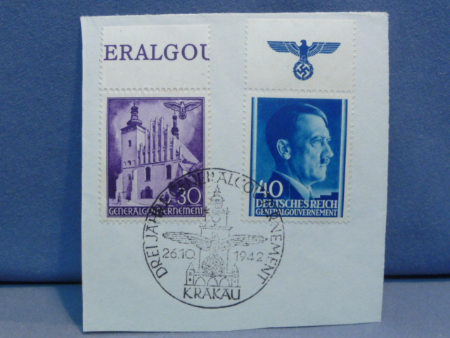 Original WWII German Commemorative Stamps, KRAKAU 1942