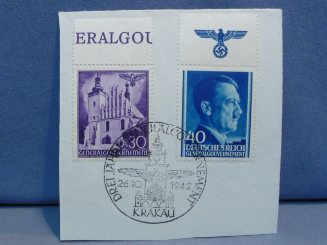 Original WWII German Commemorative Stamps, KRAKAU 1942