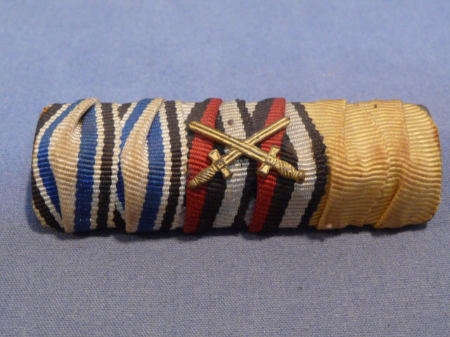 Original Nazi Era German 3 Position Parade Ribbon Bar, Bavarian Military Service Cross