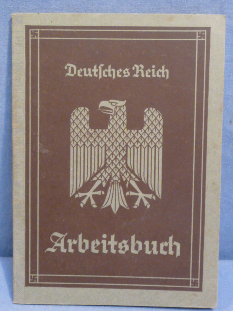 Original Nazi Era German Arbeitsbuch, 1st Type