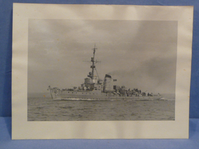 Original WWII German Military Themed Print, Kriegsmarine Ship