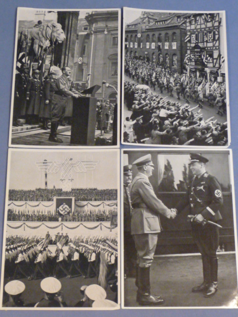 Original Nazi Era German Cigarette Card Photos for Adolf Hitler Book, Set of 4
