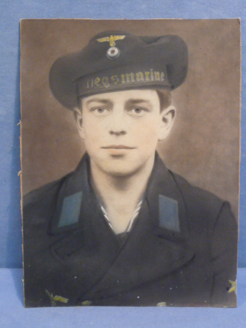 Original WWII German Kriegsmarine (Navy) Soldier's Colorized Photograph