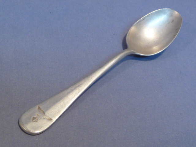 Original WWII German Aluminum LUFTWAFFE (Air Force) SMALL Spoon