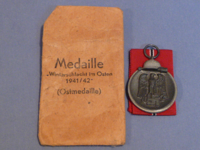Original WWII German Russian Front Medal with Issue Envelope