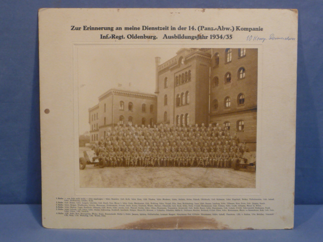 Original 1935 German Heer (Army) Formation Photo on Stiff Backing, Tank Hunters PAK 36