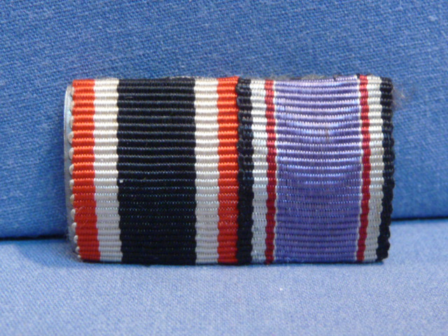 Original WWII German Two-Position Ribbon Bar, War Merit Cross w/o Swords