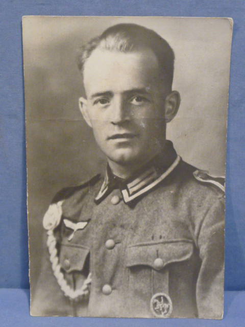 Original WWII German Heer (Army) Soldier's Photograph, RIDING BADGE!