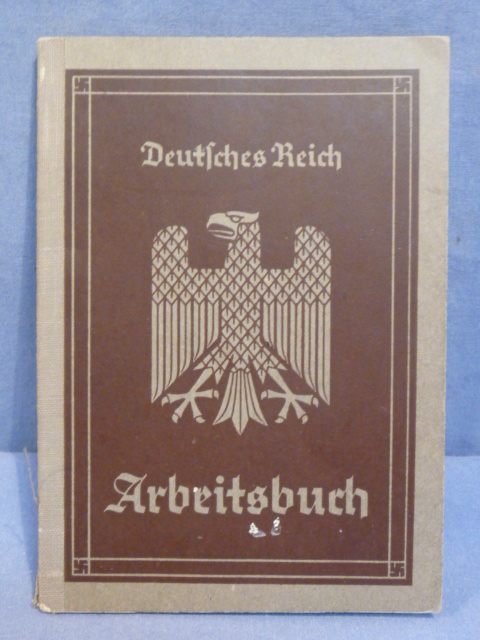 Original Nazi Era German 1st Type Arbeitsbuch, INCOMPLETE